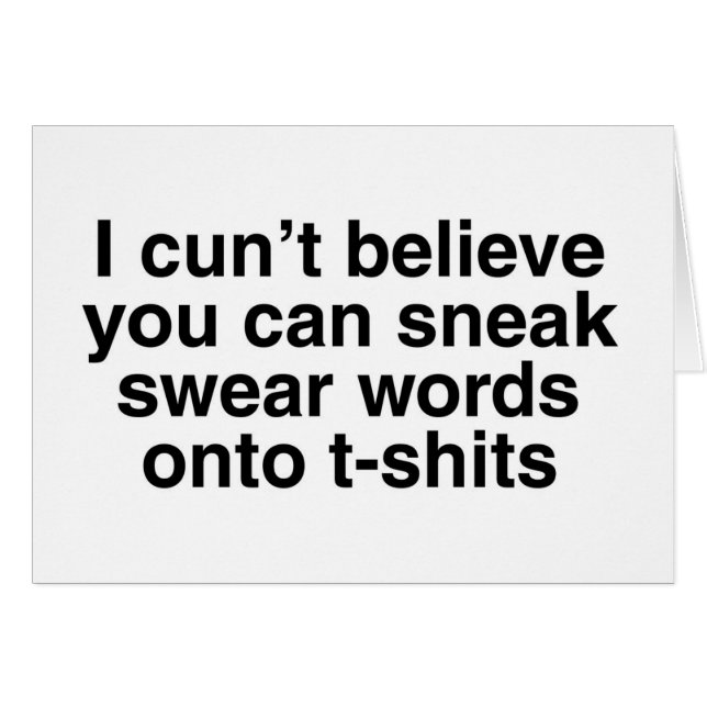Swear words (Front Horizontal)