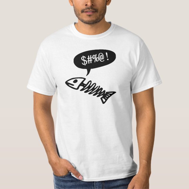 Swearing Fish - Funny Dead Fish T-Shirt (Front)