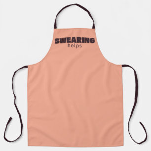 Swearing Helps Apron – Funny Kitchen & Grill Humou