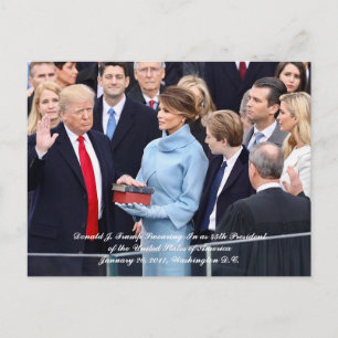 Swearing-In of 45th President Donald Trump Postcard