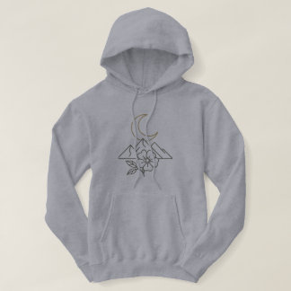 Sweat à capuche avec dessin minimaliste de montagn