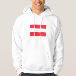 Sweat à capuche avec drapeau patriotique autrichie