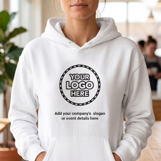 Sweat à capuche avec logo d'entreprise et slogan o