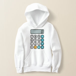 Sweat à capuche calculatrice de maths pour enfants