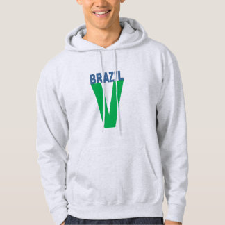 Sweat à capuche cendre  BRAZIL  VICTORY