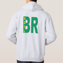 Sweat à capuche cendre dos homme  DESIGN  BRAZIL 