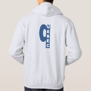Sweat à capuche cendre dos homme  QUEBEC 