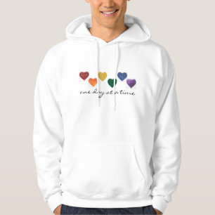 Sweat à capuche - Cœurs de fierté arc-en-ciel LGBT