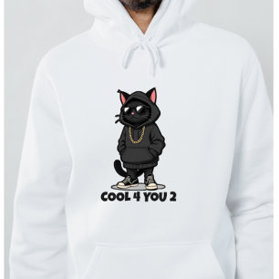 Sweat à capuche Cool Cat – Design drôle de chat de