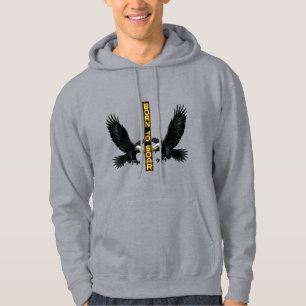 Sweat à capuche Cyberpunk Glitch Eagle