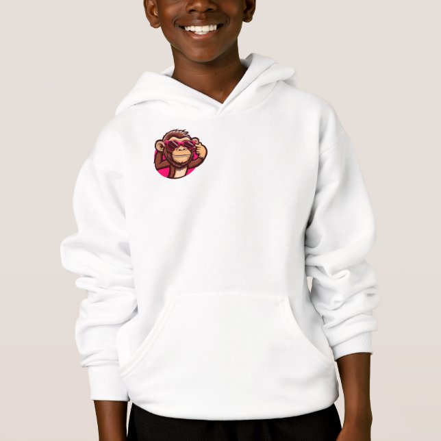 Sweat à capuche de style drôle (Devant)