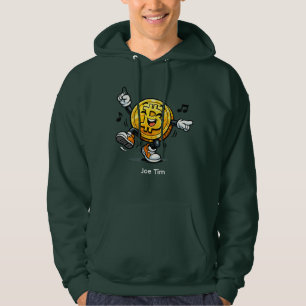 Sweat à capuche dessin animé Bitcoin dansant avec