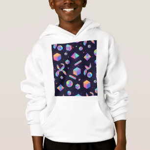 Sweat à capuche esthétique spatial holographique 3