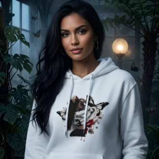 Sweat à capuche fille esthétique papillon