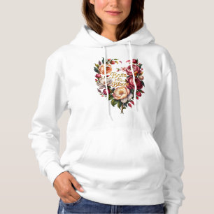 Sweat à capuche floral Born to Bloom pour femmes