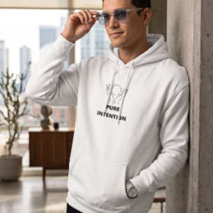 Sweat à capuche graphique blanc Pure Intention est