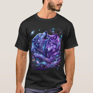 Sweat à capuche Loup de la Galaxie Mystique – Art