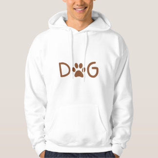 Sweat à capuche minimaliste avec typographie CHIEN