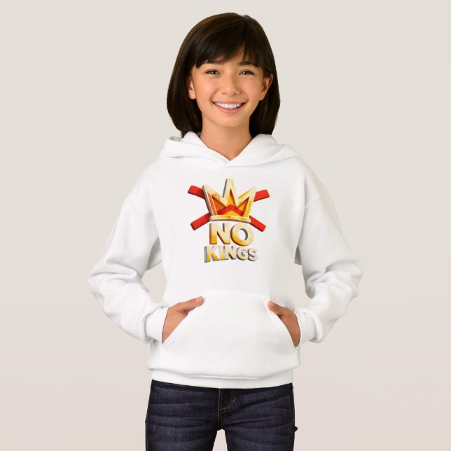 Sweat à capuche No Kings Crown – Graphisme de mode (Devant entier)