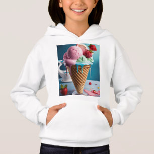 Sweat à capuche pour femme avec un design de glace