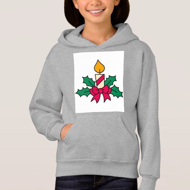 Sweat à capuche pour fille (Devant)