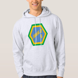 Sweat à capuche pour hommes gris BRASIL 26