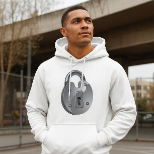 Sweat à capuche pour hommes Sécurité Cadenas