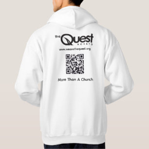 Sweat à capuche Quest avec logo et code QR