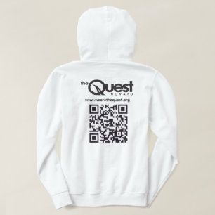 Sweat à capuche Quest avec logo et code QR