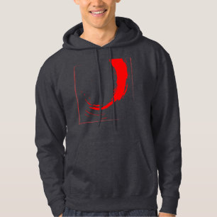 Sweat à capuche streetwear tourbillon grunge rouge
