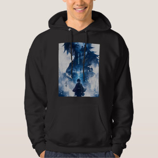 Sweat à capuche Watercolor Anime Sombre – Guerrier