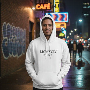 Sweat à l'effigie de l'anniversaire en chiffres ro