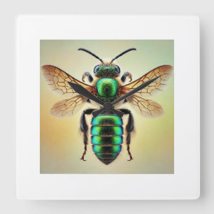 Sweat bee 210924IREF250 - Watercolor Square Wall Clock