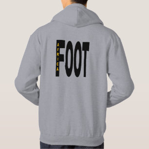 Sweat capuche grise dos homme DESIGN FOOT AFRICA