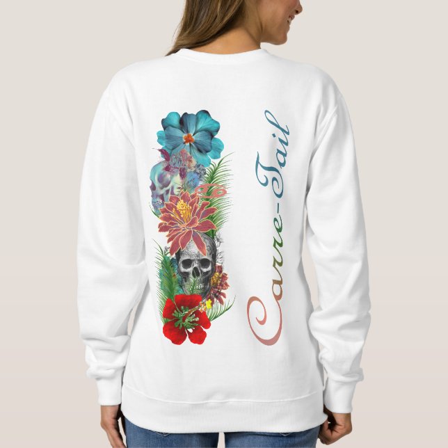 Sweat cranes et fleurs (Dos)