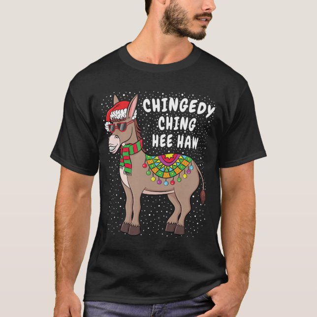 Sweat Donkey de Noël Funny Américain Italien Xm (Devant)