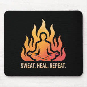 Sweat Heal Repeat Sauna Heat Therapy Wellness  Mouse Pad
