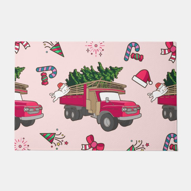 Sweat Merry and Bright Christmas Family Holiday    Doormat (Front)