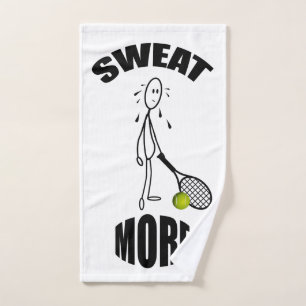 Sweat More Funny Tennis Hand Towel