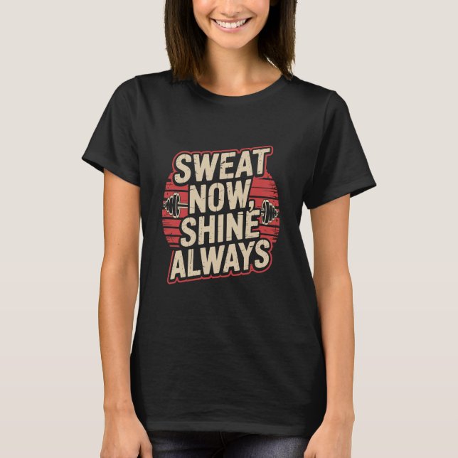 Sweat Now Shine Always Retro Sunset Badge (Devant)