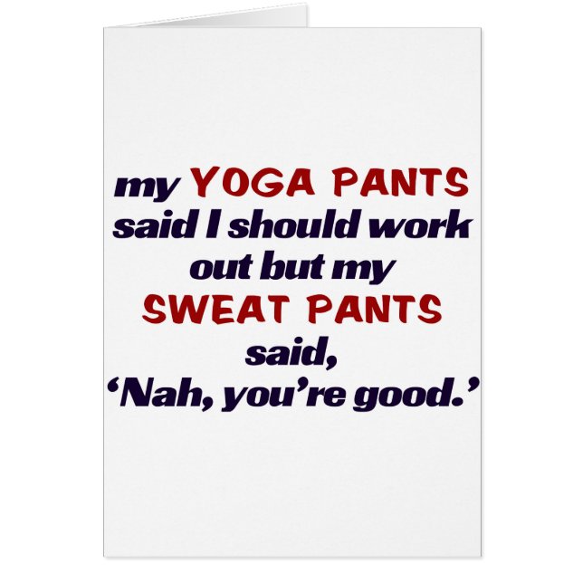 Sweat pant beat Yoga pants.t (Front)