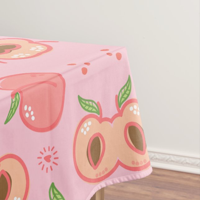 Sweat peach pattern tablecloth (In Situ)