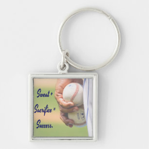 Sweat plus Sacrifice equals Success BASEBALL Keychain