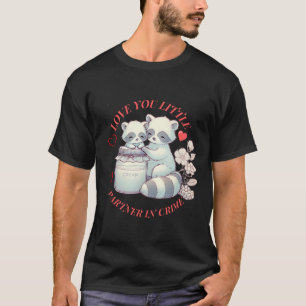Sweat ras du cou Love Raccoons, sweat-shirt rétro  T-Shirt