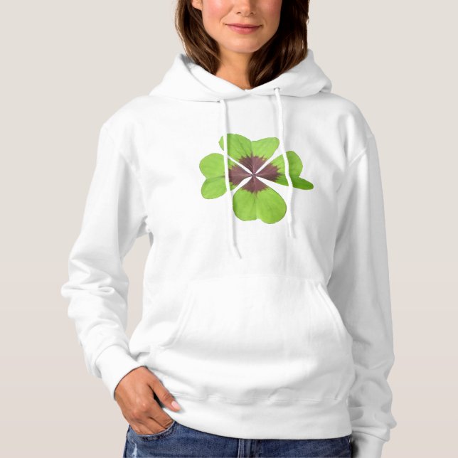 Sweat - shirt à capuche à quatre feuilles (Devant)