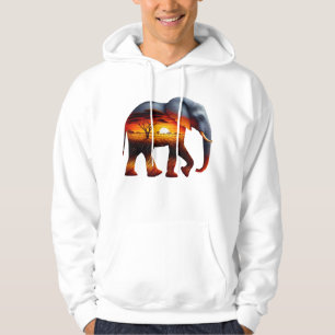 Sweat - shirt à capuche africain des éléphants