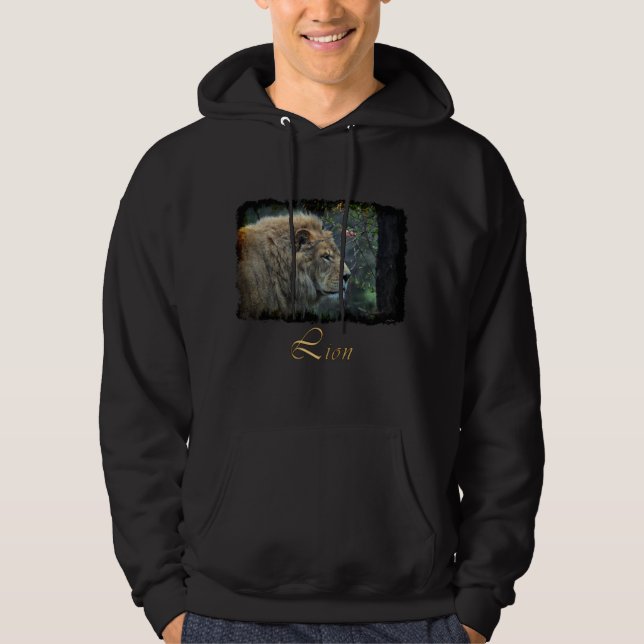 Sweat - shirt à capuche amateur d'animaux de Lion  (Devant)