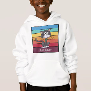 Sweat - shirt à capuche Amoureux des chats festif