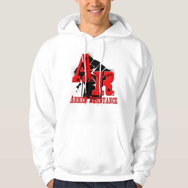 Sweat - shirt à capuche armé de résistance (Devant)