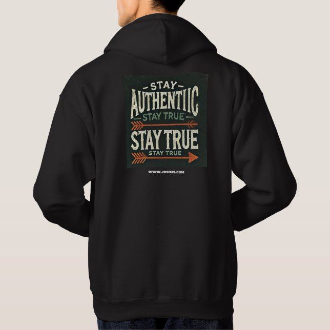 sweat - shirt à capuche "Authentiquement disponibl (Dos)